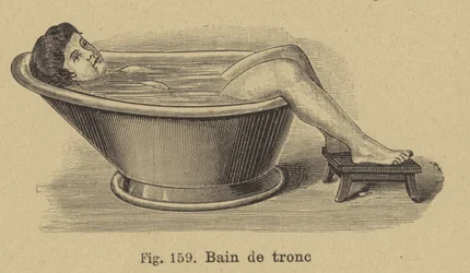 Femme se baignant